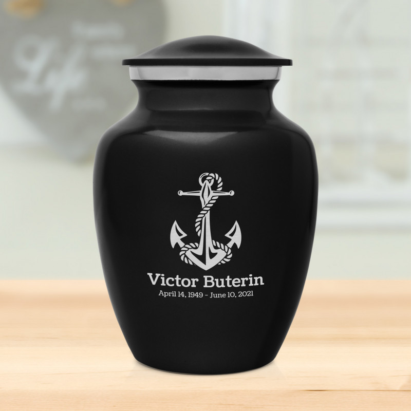 Boat Anchor Sharing Urn - Jet Black