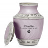 Paw Print Pet Keepsake Urn - Regal Purple