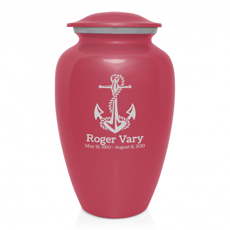 Anchor Cremation Urn - Rose Pink