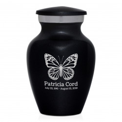 Butterfly Keepsake Urn - Jet Black