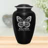 Butterfly Cremation Urn - Jet Black