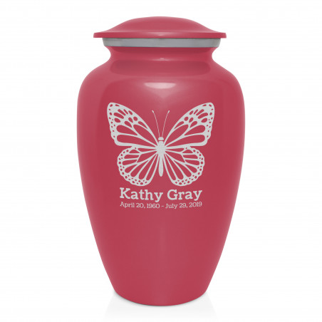 Butterfly Cremation Urn - Rose Pink
