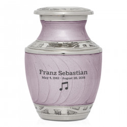 Music Note Keepsake Urn - Regal Purple