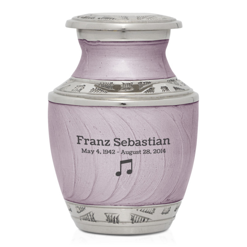Music Note Keepsake Urn - Regal Purple
