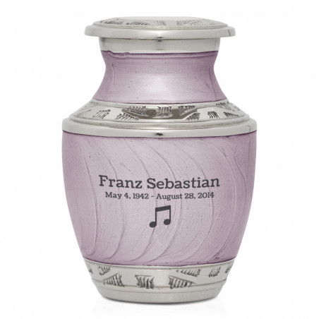 Music Note Keepsake Urn - Regal Purple