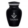 Masonic Keepsake Urn - Jet Black