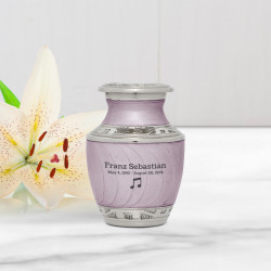 Music Note Keepsake Urn - Regal Purple