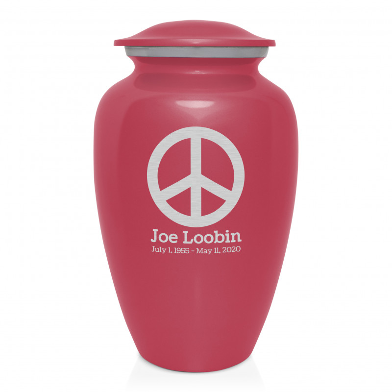 Peace Cremation Urn - Rose Pink