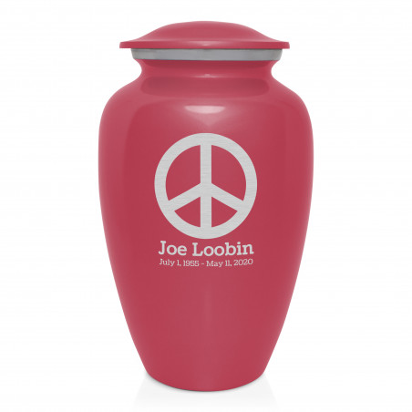 Peace Cremation Urn - Rose Pink