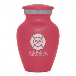 Firefighter Keepsake Urn - Rose Pink
