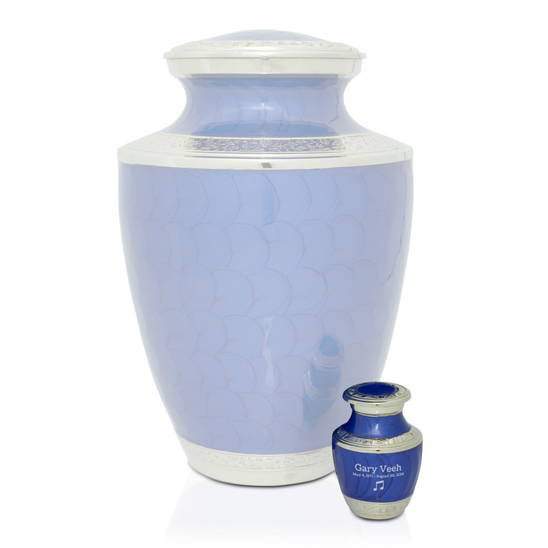 Music Note Keepsake Urn - Royal Blue