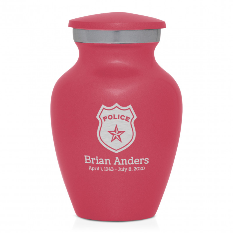 Police Keepsake Urn - Rose Pink
