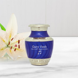 Music Note Keepsake Urn - Royal Blue