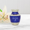 Music Note Keepsake Urn - Royal Blue