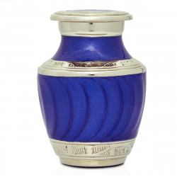 Paw Print Pet Keepsake Urn - Royal Blue