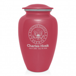 Army Cremation Urn - Rose Pink