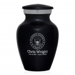 Navy Keepsake Urn - Jet Black