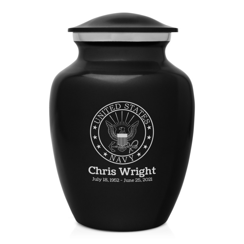Navy Sharing Urn - Jet Black