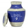 Paw Print Pet Keepsake Urn - Royal Blue