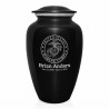 Marine Corps Cremation Urn - Jet Black