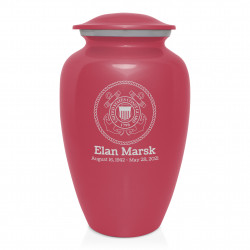 Coast Guard Cremation Urn - Rose Pink