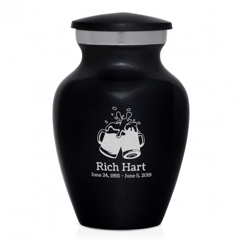 Beer Keepsake Urn - Jet Black