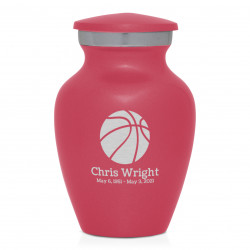 Basketball Keepsake Urn - Rose Pink