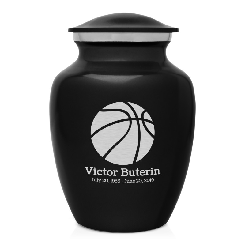 Basketball Sharing Urn - Jet Black