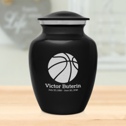 Basketball Sharing Urn - Jet Black