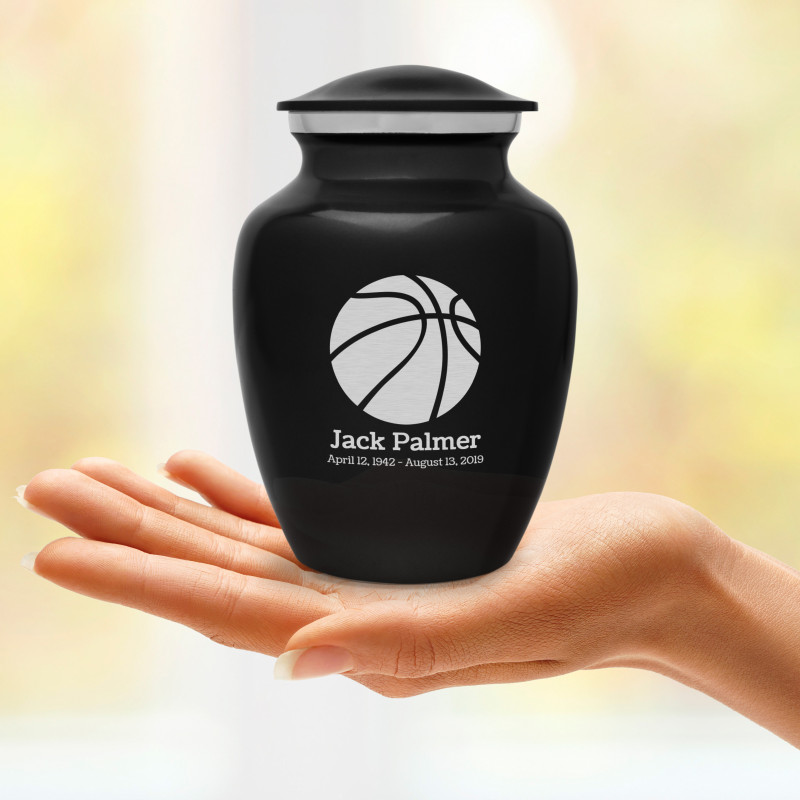 Basketball Sharing Urn - Jet Black