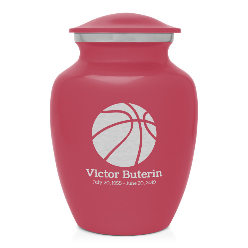 Basketball Sharing Urn - Rose Pink
