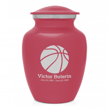 Basketball Sharing Urn - Rose Pink