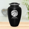 Basketball Cremation Urn - Jet Black