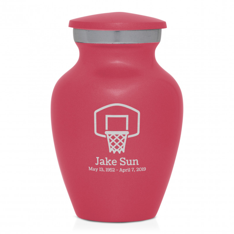 Basketball Hoop Keepsake Urn - Rose Pink