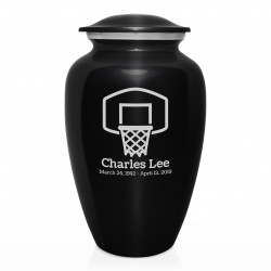 Basketball Hoop Cremation Urn - Jet Black