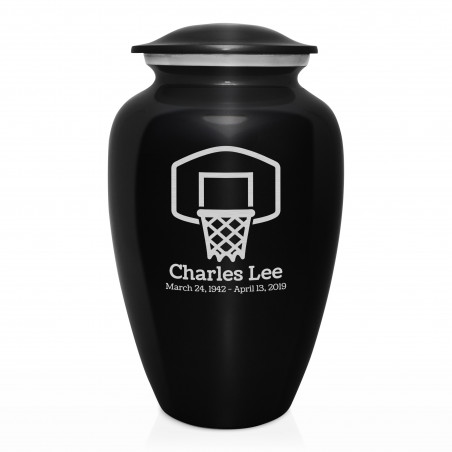 Basketball Hoop Cremation Urn - Jet Black