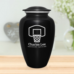 Basketball Hoop Cremation Urn - Jet Black