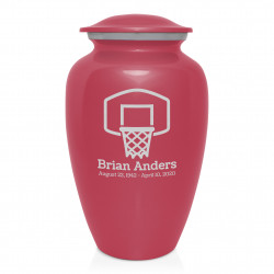 Basketball Hoop Cremation Urn - Rose Pink