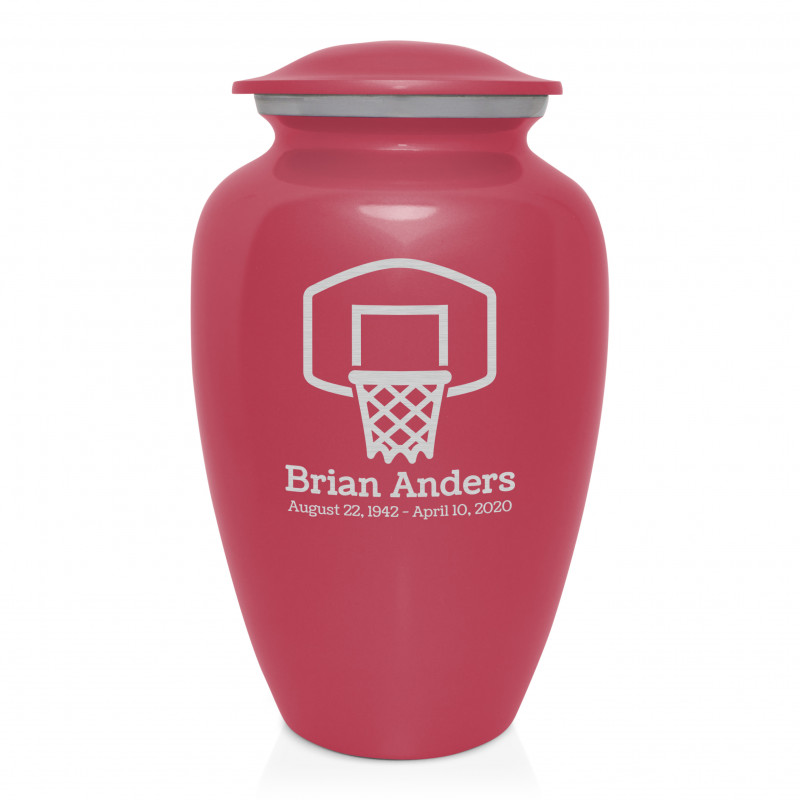 Basketball Hoop Cremation Urn - Rose Pink