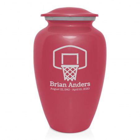Basketball Hoop Cremation Urn - Rose Pink