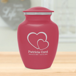 Loving Hearts Sharing Urn - Rose Pink