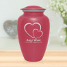 Loving Hearts Cremation Urn - Rose Pink