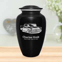 Classic Car Cremation Urn - Jet Black