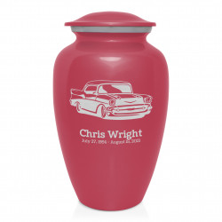 Classic Car Cremation Urn - Rose Pink