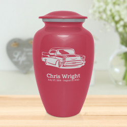 Classic Car Cremation Urn - Rose Pink
