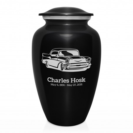 Classic Car Cremation Urn - Jet Black