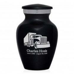 Semi Truck Keepsake Urn - Jet Black