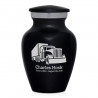 Semi Truck Keepsake Urn - Jet Black