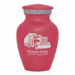 Semi Truck Keepsake Urn - Rose Pink