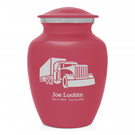 Semi Truck Sharing Urn - Rose Pink